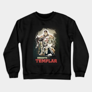 Knights Templar / The crusader / abstract captivating portrait / Living History Crewneck Sweatshirt